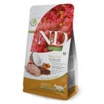 Farmina N&D Quinoa Skin & Coat vutt ilma teravilja kuivtoit t&auml;iskasvanud kassidele, vutt, hanemalts ja kookosp&auml;hkel, 5 kg