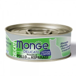 Monge Delicate Chicken With Asparagus konserv t&auml;iskasvanud kassidele, 80 g