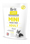 Brit Care Mini Grain Free Adult Lamb kuivtoit v&auml;ikeste t&otilde;ugude t&auml;iskasvanud koertele lambalihaga, 400 g