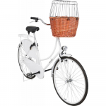 Trixie Bicycle Basket With Lattice jalgrattakorv koertele, v&otilde;rguga ja padjaga, beež, 44 &times; 48 &times; 33 cm