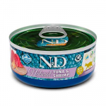 Farmina N&D Natural Tuna Shrimp kassikonservid t&auml;iskasvanud kassidele tuunikala ja krevettidega, 70 g