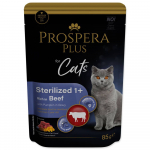 Prospera Plus Pouch Sterilized 1+, Beef, Pumpkins m&auml;rgtoit steriliseeritud kassidele veiseliha ja k&otilde;rvitsaga kastmes, 85 g