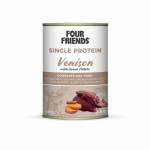 Four Friends Single Protein Venison with Sweet Potato konservid koertele hirvelihaga, 400 g