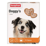 Beaphar DOGGY'S Lever vitamiinidega t&auml;iends&ouml;&ouml;t koertele maksamaitsega, 75 tabletti
