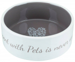 Trixie Pets Home Bowl Ceramic kauss koertele ja kassidele, kreemjas/hallikaspruun, 1.4 l, &oslash; 20 cm