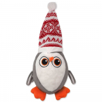 Dog Fantasy Winter Tale Pingviin m&uuml;tsiga Squeaky pehme m&auml;nguasi koertele piiksuva heliga, 40 cm