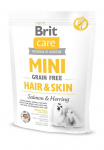 Brit Care Mini Hair & Skin teraviljavaba kuivtoit v&auml;ikestele koertele karvade ja naha terviseks, 400 g
