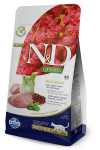 Farmina N&D Quinoa Digestion Grain Free bezgraudu sausā barība pieaugu&scaron;iem kaķiem ar jēru, kvinoju, fenheli un piparmētru, 300 g