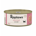 Applaws Cat Tuna Fillet Prawns kassikonservid tuunikalafilee ja krevettidega puljongis, 70 g