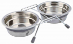 Trixie Eat On Feet Bowl Set aluse ja kahe roostevabast terasest kausiga, 2x0.45 l, &oslash; 13 cm