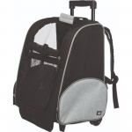 Trixie Trolley kott loomade transpordiks ratastega, must/hall, 36x50x27 cm