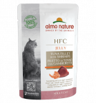Almo Nature HFC Jelly Tuunikala Ja Krevetid Želees M&auml;rgtoit T&auml;iskasvanud Kassidele, 55 g