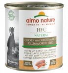Almo Nature HFC Natural Kana m&auml;rgtoit t&auml;iskasvanud koertele kana, porgandi ja riisiga, 280 g
