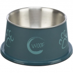 Trixie Long Ear Bowl roostevabast terasest kauss koertele pikkade k&otilde;rvadega, roostevaba teras, plastikkate, 0.9 l/&oslash; 19 cm