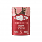 Carnilove Cat Pouch Kalkun & Valeriaan m&auml;rgtoit t&auml;iskasvanud kassidele kalkunilihaga ja palderjaniga, 85 g