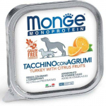 Monge Monoproteinic Fruits Pate Turkey With Citrus Fruits m&auml;rgtoit koertele, kalkunilihaga ja tsitrusviljadega, 150 g