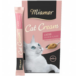 Miamor Cat Cream Salmon t&auml;iends&ouml;&ouml;t kassidele l&otilde;hega, ilma suhkru ja s&auml;ilitusaineteta, 6 x 15 g