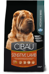 Farmina Cibau Sensitive Lamb kuivtoit keskmistele ja suurtele koertele, lambalihaga, tundlikule seedimisele, 12 kg +2 kg