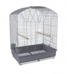 Plaček Cage Vanesa Dark Grey puur kanari-, amadiini-, k&auml;&auml;buspapagoidele ja teistele v&auml;ikestele lindudele, 67x46x72 cm, 1,6 cm restevahega