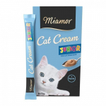 Miamor Cat Cream Junior t&auml;iends&ouml;&ouml;t kreem kassipoegadele tauriiniga, ilma suhkruta, 6x15 g