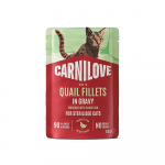 Carnilove Cat Pouch Vutt V&otilde;ilill m&auml;rgtoit steriliseeritud kassidele vuttide ja v&otilde;ilillega, 85 g