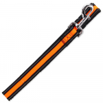 Dog Fantasy Leash Neoprene M/L oranž rihm keskmistele ja suurtele koertele helkurdetailidega, 2,5x120 cm