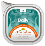 Almo Nature Daily Dog Vasikaliha porganditega m&auml;rg toit t&auml;iskasvanud koertele vasikaliha ja porganditega, 100 g