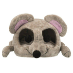 Trixie Lukas Cuddly Cave kassipeidik sisealmatiga kraapimispinna ja pehme padjaga, hall, 35 &times; 33 &times; 65 cm
