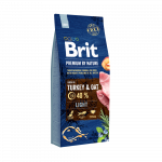 Brit Premium By Nature Light kuivtoit kaalu reguleerimiseks koertele, kalkuni ja kanaga, 15 kg