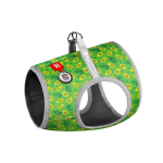 WAUDOG rinnak koertele QR-passiga, "Avocado" disainiga, nailon, suurus XS3, kaela &uuml;mberm&otilde;&otilde;t 22-24 cm, rinna &uuml;mberm&otilde;&otilde;t 32-35 cm
