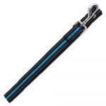 Dog Fantasy Leash Neoprene S Blue rihm v&auml;ikestele koertele, neopreenist, helkurdetailidega, 2x120 cm