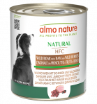Almo Nature HFC Natural m&auml;rgtoit t&auml;iskasvanud koertele metsseafilee, singi ja metsmarjadega, 290 g