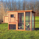 Trixie Chicken Coop With Enclosure kanamaja koos aiaga, pruun, 170 x 77 x 105 cm