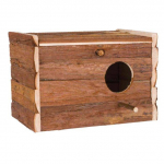 Trixie Nest Box, Bark Wood pesakast viirpapagoidele avatava kaanega, 21x13x12 cm, &Oslash; 3.8 cm