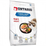 Ontario Cat Longhair kuivtoit pikakarvalistele t&auml;iskasvanud kassidele l&otilde;he ja Antarktise krilliga, 2 kg