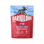 Carnilove Active Dog Salmon & Turkey Junior Large Breeds kuivtoit suurte t&otilde;ugude kutsikatele l&otilde;he ja kalkunilihaga, 1,5 kg