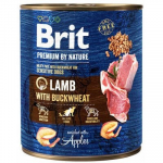 Brit Premium By Nature Lamb With Buckwheat m&auml;rgtoit t&auml;iskasvanud koertele lambaliha ja tatraga, 800 g