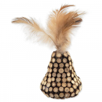 Magic Cat Natural Fun Cone m&auml;nguasi kassidele looduslike sulgede ja kuldvitsaga, 13 cm