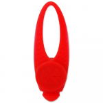 Dog Fantasy Blinker LED Silicone punane helkurripats koertele, 8 cm
