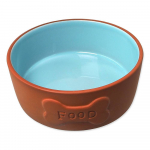 Dog Fantasy Ceramic Bowl Food telliskivi/sinine keraamiline kauss koertele kirjaga ja sinise sisemusega, 13 cm, 0,35 l