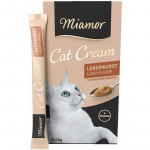 Miamor Cat Cream Liver maiuspala kassidele maksa ja t&uuml;&uuml;mianiga, ainevahetuse stimuleerimiseks, 6x15 g