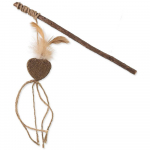 Magic Cat Natural Fun m&auml;nguasi kassidele, s&uuml;damekujuline looduslike sulgede ja n&ouml;&ouml;ridega, 25 cm