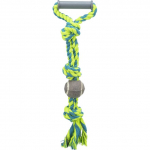 Trixie Denta Fun Tennis Ball On A Rope m&auml;nguasi koertele k&ouml;iega ja hammaste puhastamise funktsiooniga, &oslash; 6 cm/50 cm
