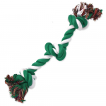 Dog Fantasy 3 Knots Rope Toy puuvillane k&ouml;is-m&auml;nguasi koertele kolme s&otilde;lmega, roheline-valge, 40 cm