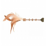 Flamingo Topsy Heart Stick m&auml;nguasi kassidele matatabi puu ja sulgedega, pruun, 25 cm