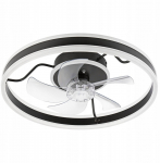 Wentylator Lamkur Apollo 49915 plafon wentylator lampa sufitowa 1x38W LED 3000K 4000 lm czarny | 49915 | 5907687449915