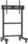 Techly Stojak Mobilny do Telewizora 60-86 Cali 68kg z P&oacute;łką AV (ICA-TR533BK) | TLY_620904 | 8058956620904