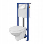 Zestaw podtynkowy Cersanit TOILET BOWL+FRAME+BUTTON AGIS S701-022 | 5907720687267 | 5907720687267