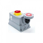 PCE Zestaw instalacyjny z gniazdem 63A 5P 0-1 czerwony (135-6w) | 135-6w | 5907711124719