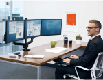 Fellowes Uchwyt biurkowy na 3 monitory do 27'' Platinum (8042601) | 8042601 | 0043859716975